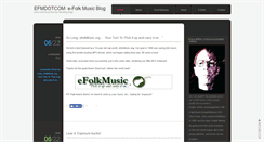 Desktop Screenshot of efolkmusic.com